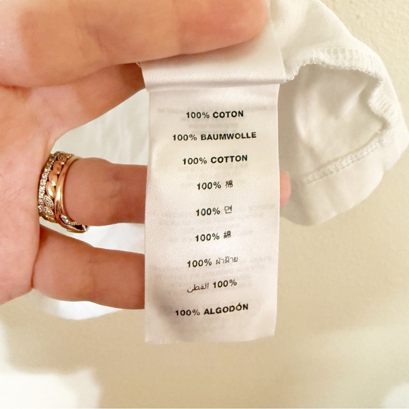 SPORTY & RICH California Emblem Ringer Short Sleeve White/Navy Blue Tee - Picture 6 of 11